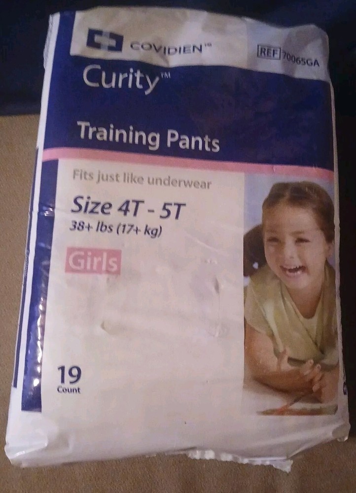 COVIDIEN Curity GIRLS Training Pants 4T-5T 38+ Lbs 19 Count