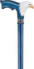 Hand-Painted Wooden Carved Walking Cane for Men – Bald Eagle – Unique Wood Ca…