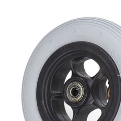 6in Electric Wheelchair Wheel Noiseless Aluminum Alloy Hub Rubber Inflatable BEA