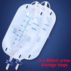 Male Wearable Incontinence Pants Urinal Leg Bag Silicone Urine Funnel Collector