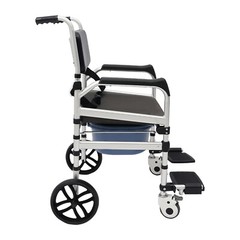 Adjustable Shower Chair Foldable Shower Chair w/Wheels Aluminum Alloy Height US