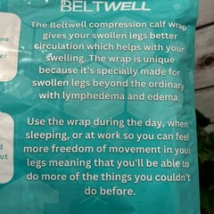 Beltwell Adjustable Calf Compression Wrap Lymphedema Circulation XL Tall Beige