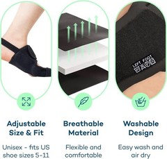 Caretras Adult Bunion Correction Splint Foot Brace, One Size, Black