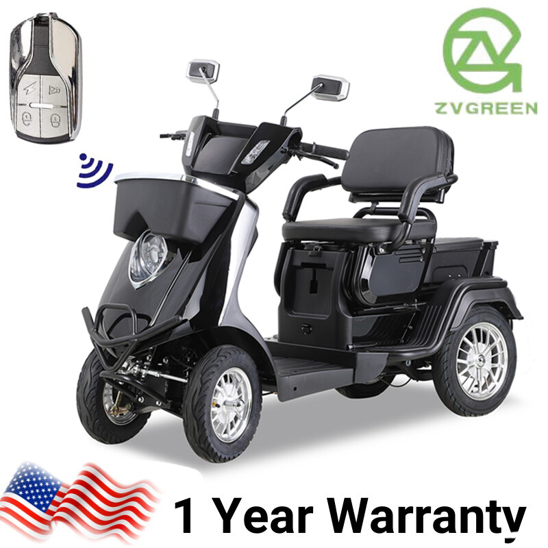 Heavy Duty Two Seater Mobility Scooters for Seniors & Adults 500lbs Capacity