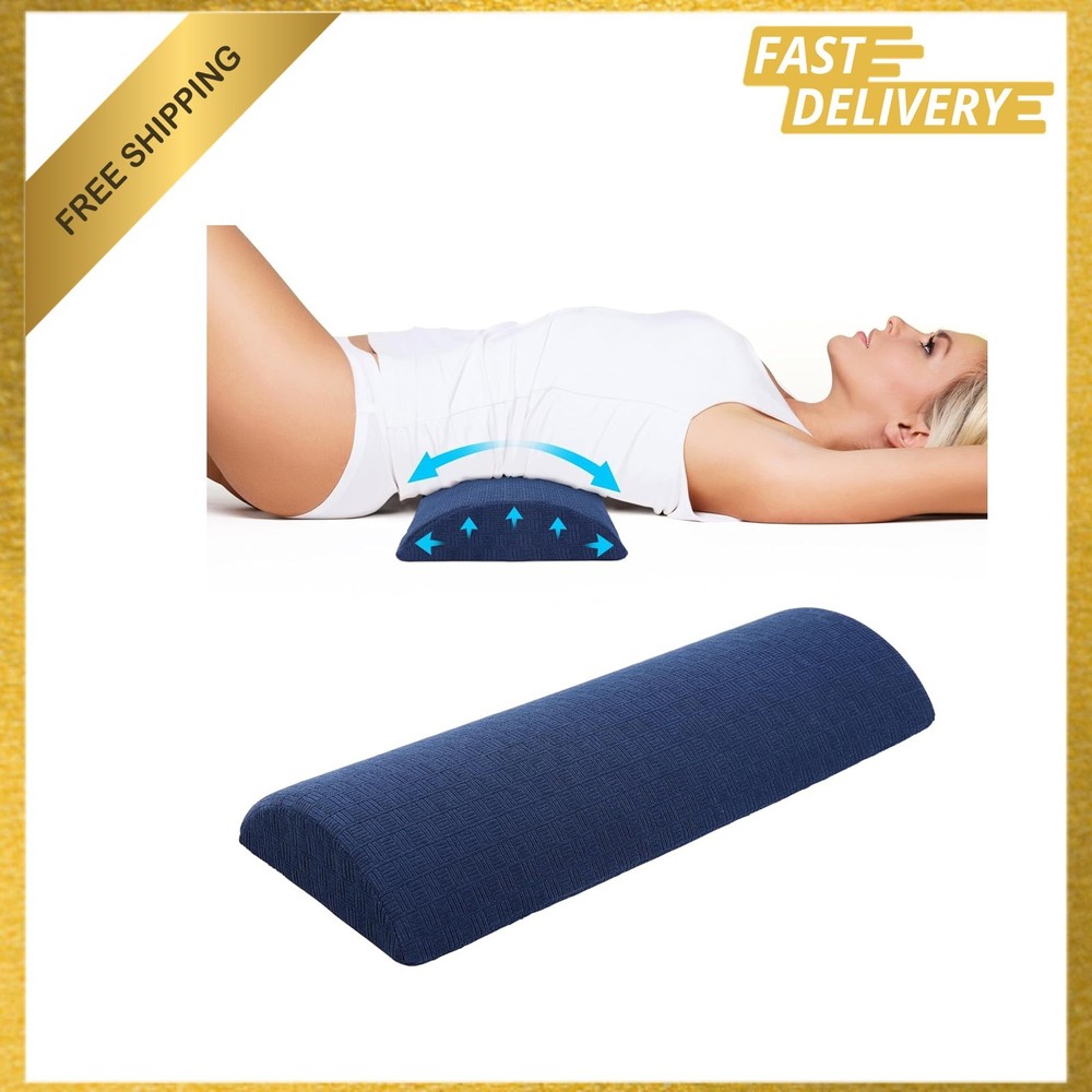 Lumbar Support Pillow Memory Foam Large 3.15×23.6 Inches Back Lower Pain Relief