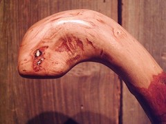 walking stick natural grown ROOT KNOB HANDLE for GOOD sized hands MADE IN USA