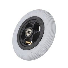 6in Electric Wheelchair Wheel Noiseless Aluminum Alloy Hub Rubber Inflatable BEA