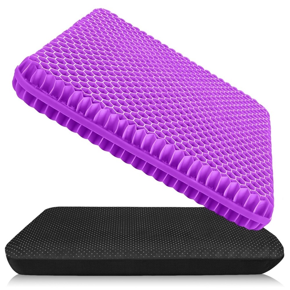 Plus Size Gel Cushion for Long Sitting, Breathable Honeycomb Pressure Relief Pad