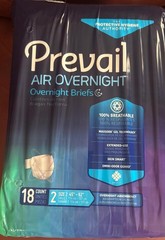 4 Prevail Air Overnight Briefs Size 2 Adult Diapers 72 Total (4 Packs 18 ct) NEW