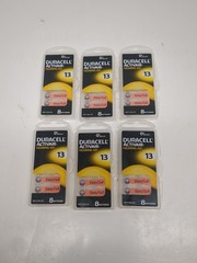 Duracell Hearing Aid Batteries (8) Size 13 Activair Lot Of 6 TOTAL 48 Batteries