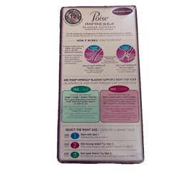Poise Impressa Women’s Bladder Supports Sizing Kit Size 1-2-3 Disposable 6 Count