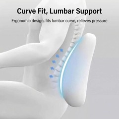 Lumbar Support Pillow Memory Foam Back Cushion for Sciatica & Lower Back Pain…