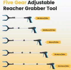 5-Level Telescopic Grabber Tool 23“-41“ – Ideal for Seniors & Recovery Use