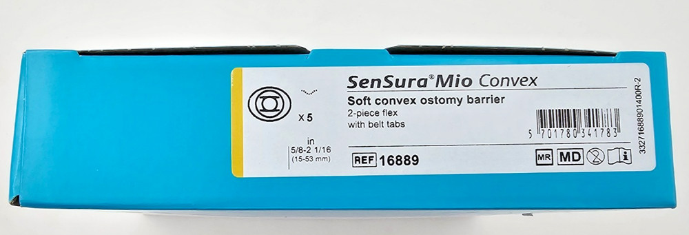 Coloplast 16889 SenSura Mio Soft Convex Yellow 2 Pc Flex Ostomy Barrier 5 Count