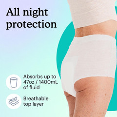 Because Overnight Pull Ups Adult Incontinence Underwear S/M 20 Count