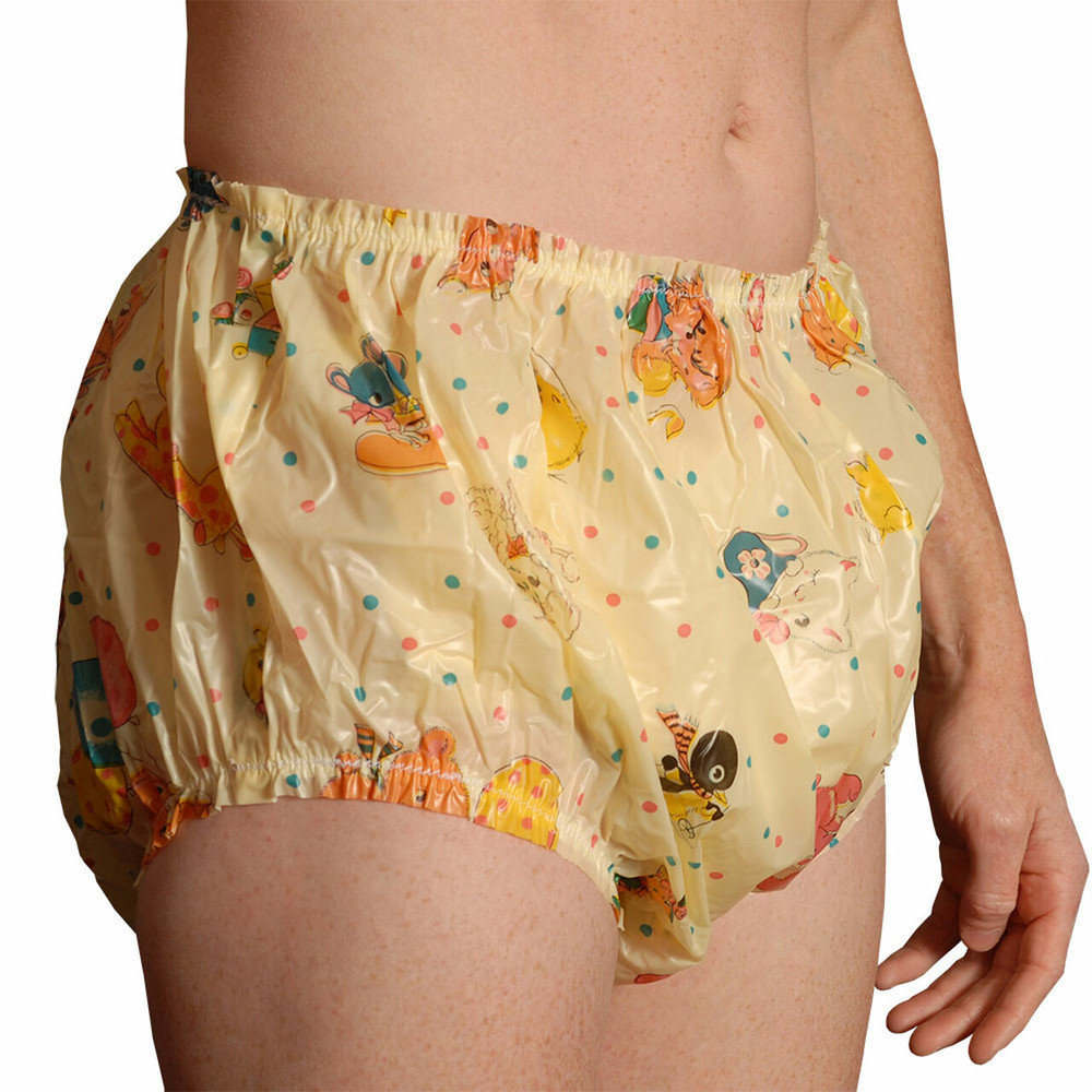 Rearz Christy Adult Nursery Print Plastic Pants Diaper/Nappy Cover – Yellow