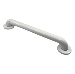 White Powder Coated Steel Grab Bar for Bath and Shower Safety 18 Inches WF447