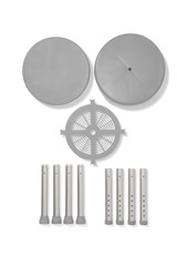 Durable Aluminum Frame, round Swivel Shower Stool, Gray, Supports up to 300Lbs.