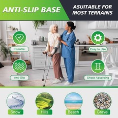 Heavy Duty Rubber Cane Tips 3/4″ – 6 Pack Non-Slip Replacement Tips for Crutches