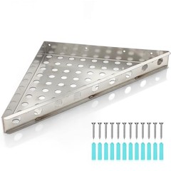 Floating Corner Shower Bench Kit, 17″ x 17″ x 24″ Wall Mounted Shower Seat