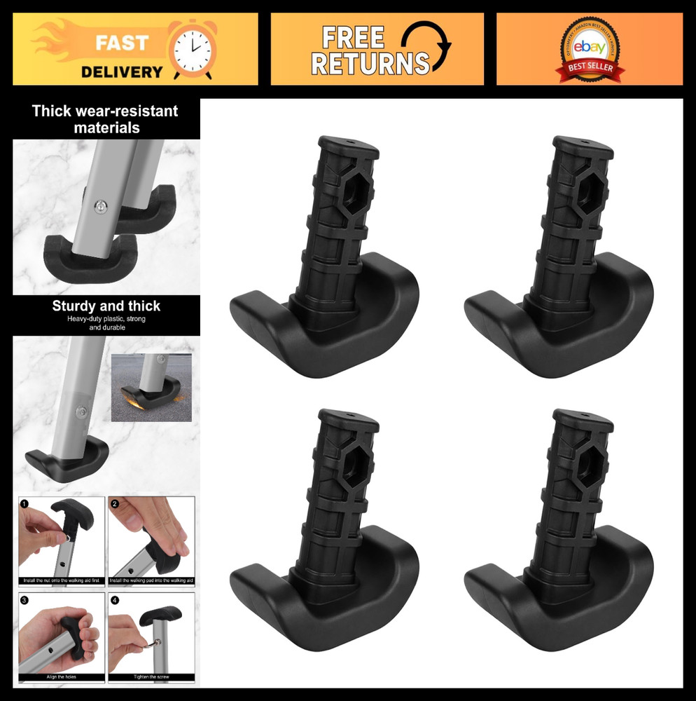 6pcs Walker Ski Glides Replacement Feet Accessories for EZ Fold-N-Go & Able Life