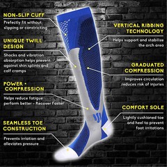 Compression Socks 30-40 mmhg Knee High Running Sport Long Stockings Ankle