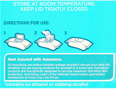 Assurance Premium XL Washcloths for Adults, Disposable & Pre-Moistened 192 Count