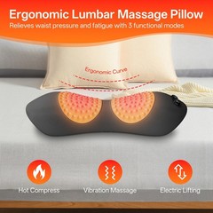 Triple Fusion Back Massager with Heat, Vibration & Air Traction, 3-in-1 Elect…