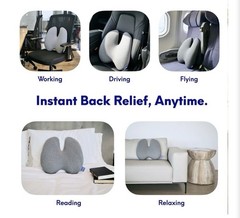 Cushion Lab Extra Dense Lumbar Pillow Memory Foam Back Pain Relief – No Box