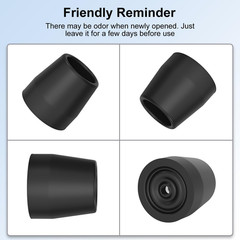Walker Tips (8-Pack), 1 Inch Replacement Feet Caps for Walker, Heavy Duty Rubber