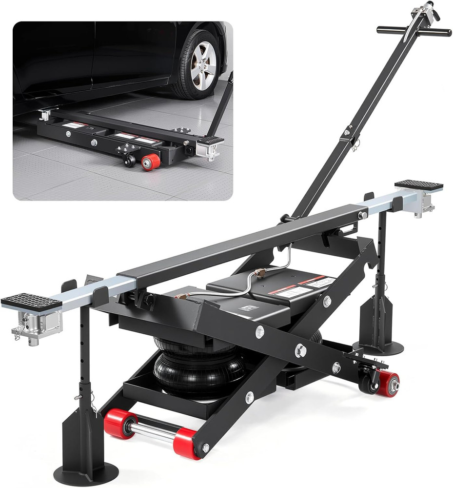Portable Air Car Lift 3 Ton Capacity, 21.7″ Height, Heavy-Duty for SUVs & Sedans