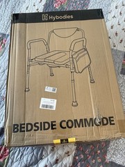Heavy Duty Bariatric Bedside Commode 4-in-1 Toilet 350lb HYBODIES •NEW• w/extras