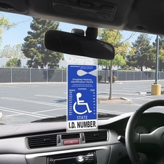 2x Handicap Parking Permit Placard Protector Cover Hanger Car Holder Hang Sleeve