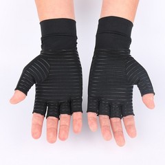 Compression Gloves Fingerless Hand Support Wrist Joint Pain Relief Sleeve