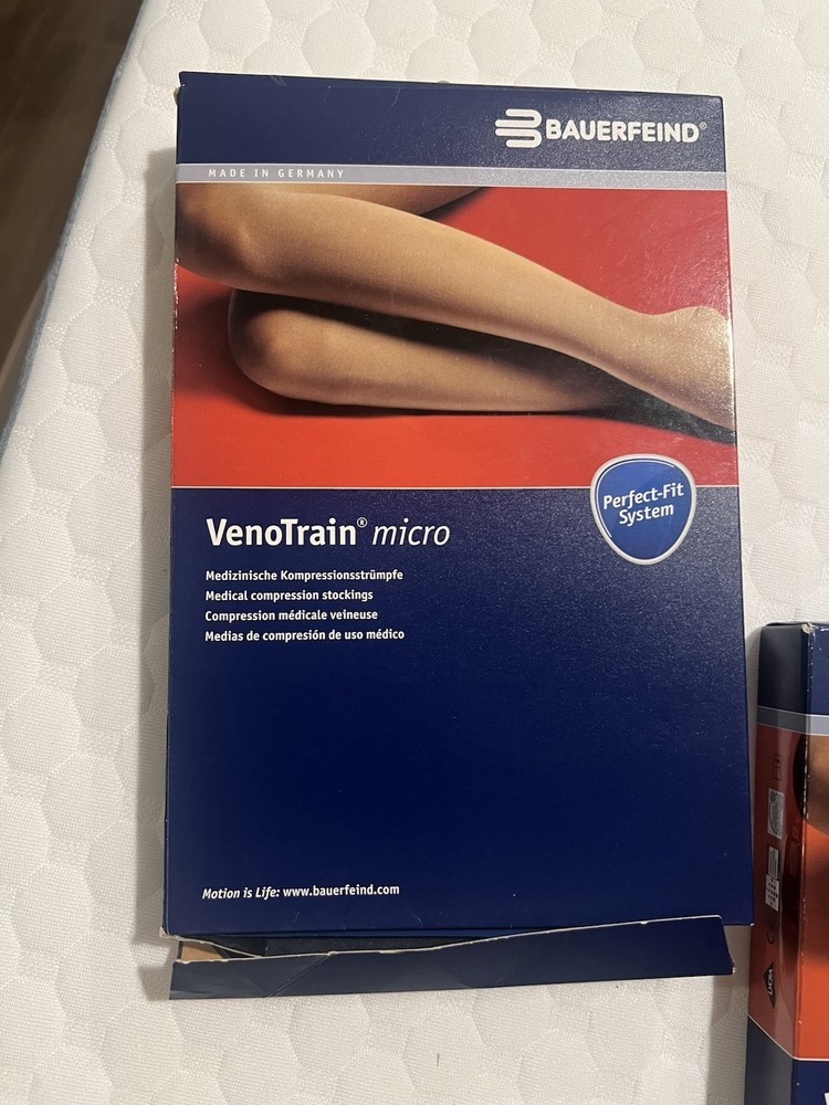Bauerfeind VenoTrain Micro Small Normal Short Compression Stockings New Open Box