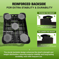Small Step Stool for Adults Seniors Mobility Aid Heavy Duty Plastic Gray