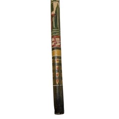 Hand Carved Wooden Cane Walking Stick Mexican Aztec Hand Painted Made in Mexico