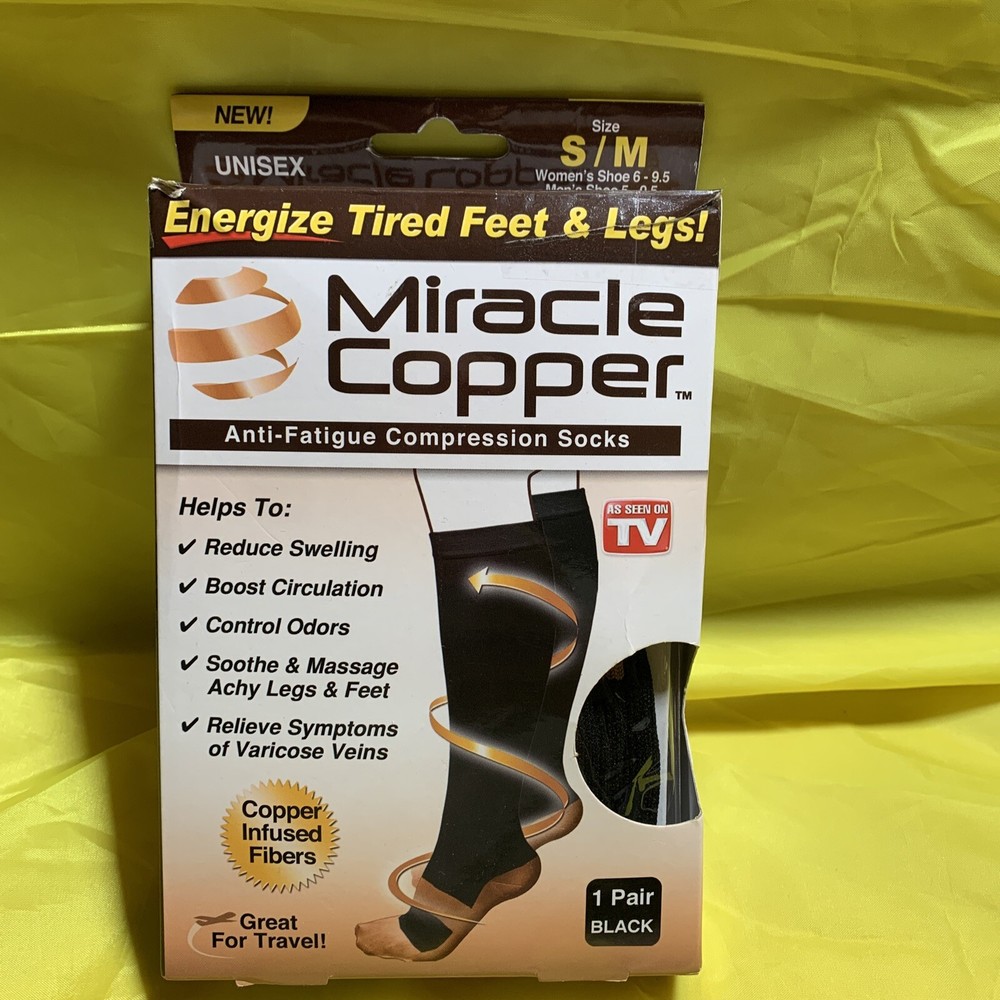 MIRACLE COPPER ENERGIZED TIRED FEET & LEGS S/M – BLACK