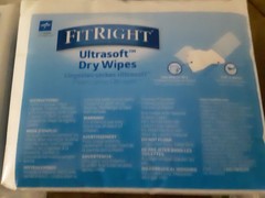 FITRIGHT Ultrasoft Dry Wipes 50 QTY 10X12 in No Additives Use Wet Or Dry