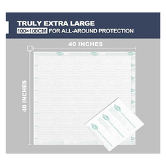 MILDPLUS Cloth Backed Underpads 40″x40″ Heavy Duty Disposable Bed Pads 20 Count