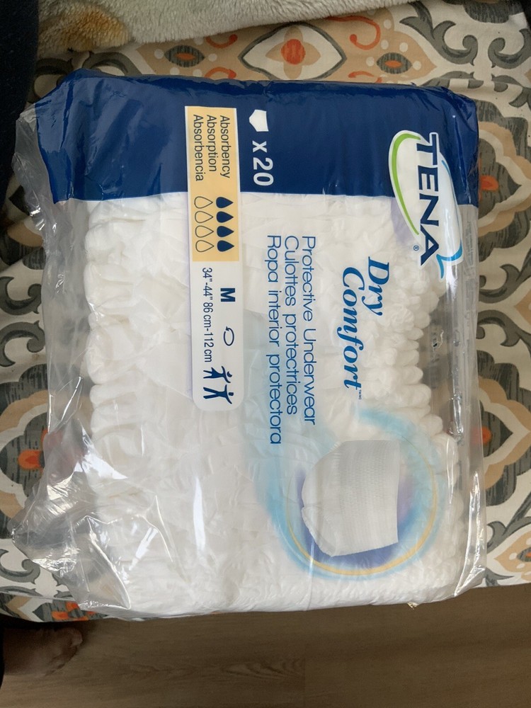Tena Dry Comfort Adult Absorbent Underwear Pull On Medium 34”- 44”