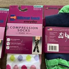 Different Touch Compression Socks – Therapeutic Performance Knee Hi 6pairs/ai