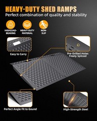 2PCS 29x24in Shed Ramp for Riding Mower 1500lb Metal Lawn Mower Ramp for Tractor