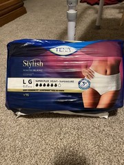 Tena Stylish Blanc, Women’s, Size Large, 16 count, Super Plus Heavy Underwear