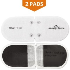Easy@home Tens Unit Self Stick Carbon Electrode Pads, 2 Pack 6.9″ x 2.6″ Pads