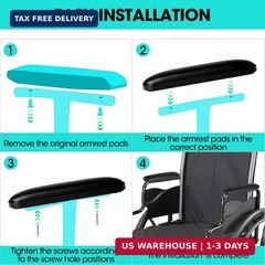 Wheelchair Armrest Pads – Premium Comfort Foam Cushions Universal Fit for Drive/
