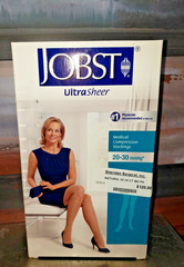JOBST ULTRASHEER 20/30 COMPRESSION WAIST CLOSED TOE 121513 MEDIUM $120.00