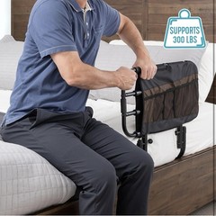 Stander EZ Adjustable Senior Bed Rail and Bed Assist Grab Bar for Elderly Adults