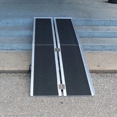 Titan Ramps 7ft Aluminum Multi-Fold Wheelchair Ramp 600 lb 29in Wide