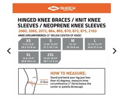 Shock Doctor 872 Knee Brace w/dual Hinges size small Black